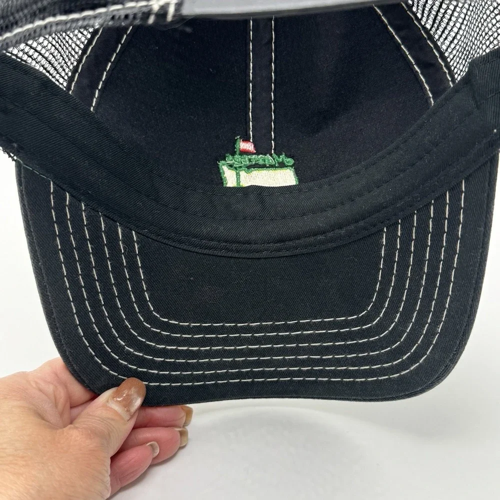 Masters Tournament Augusta National Golf Trucker Hat Black Mesh Snapback NWT